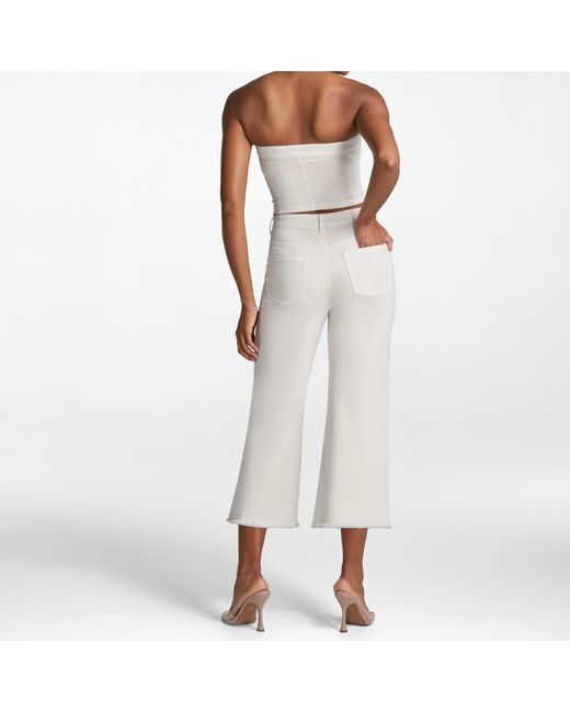 Commando Natural Do It All Denim High-Rise Cropped Wide Leg