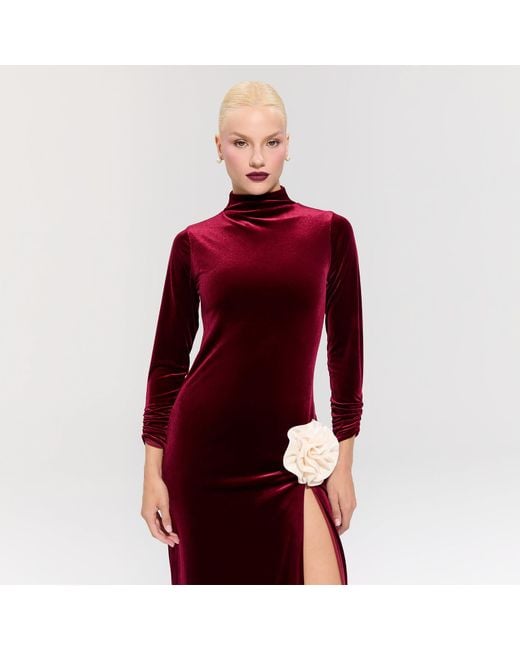 Nur Karaata Red Queen Chamber Burgundy Dress