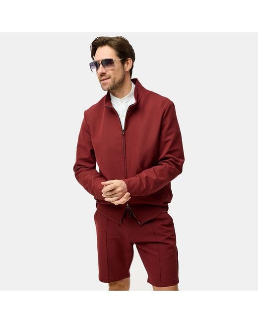 DAVID WEJ Red Ashford Relaxed Drawstring Trouser for men