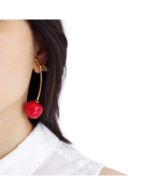 POPORCELAIN Red Porcelain Cherry Earrings