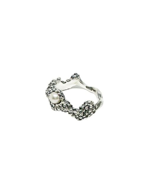 Tg-Jewellery by Tamara Gervasio Metallic Sea Slug Ring – Sterling & Freshwater Pearl