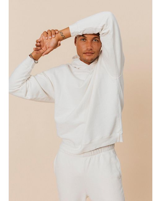 Ocio Leisurewear White Oversized Hoodie for men