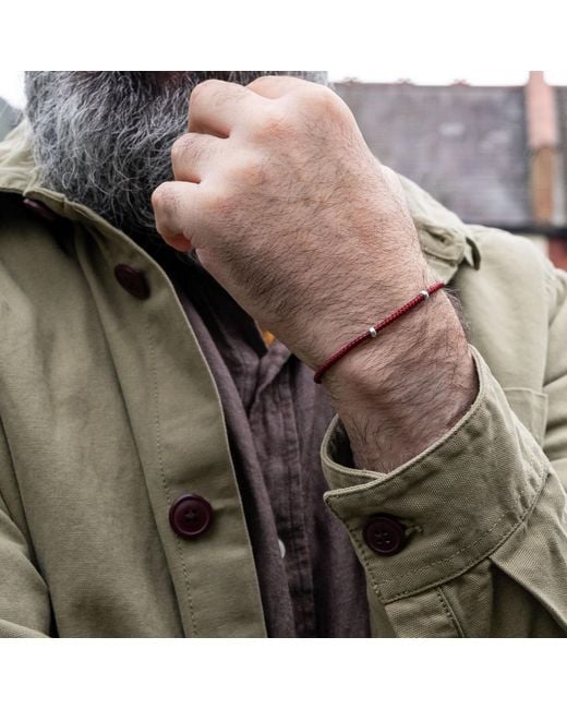 Harbour Uk Red Equilibrium Rope Bracelet for men