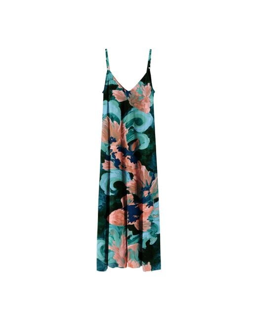 Aloha From Deer Green Midnight Koi Long Dress