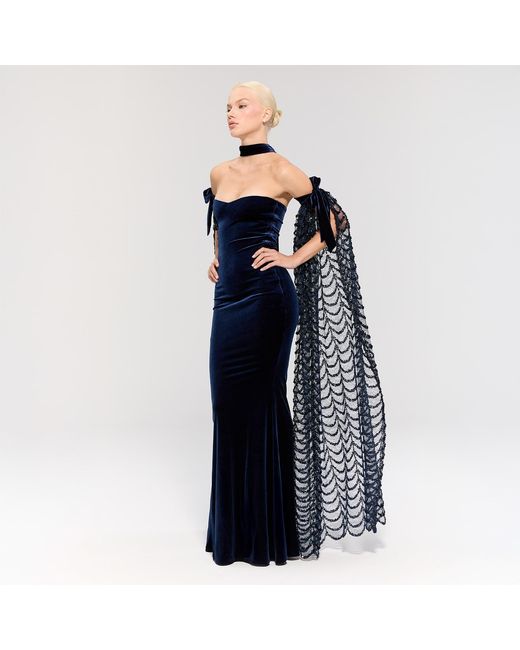 Nur Karaata Blue Hall Of Mirrors Gown