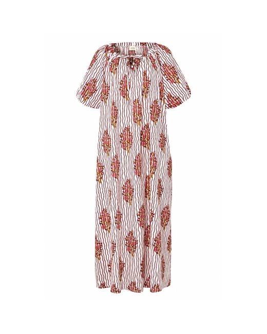 Par Y Escala Sl Pink Justina Dress Stripes