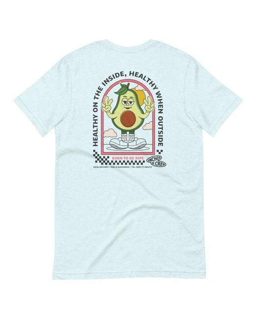Anchor and Crew Blue Ice Ripe Avocado Dial-A-Local Organic Cotton T-Shirt