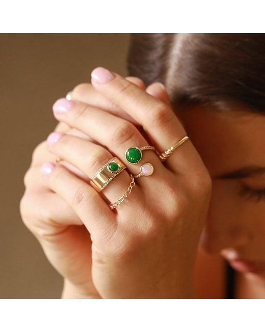 Leeada Jewelry Metallic Fortuna Cigar Ring