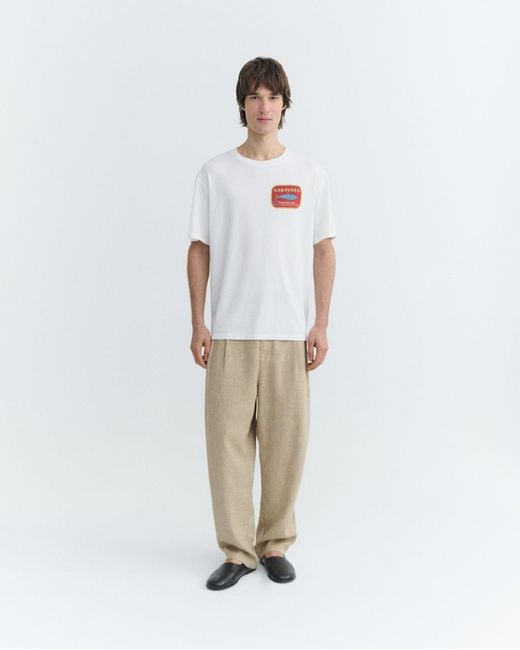Thinking Mu White Aaron Sardines T-Shirt for men