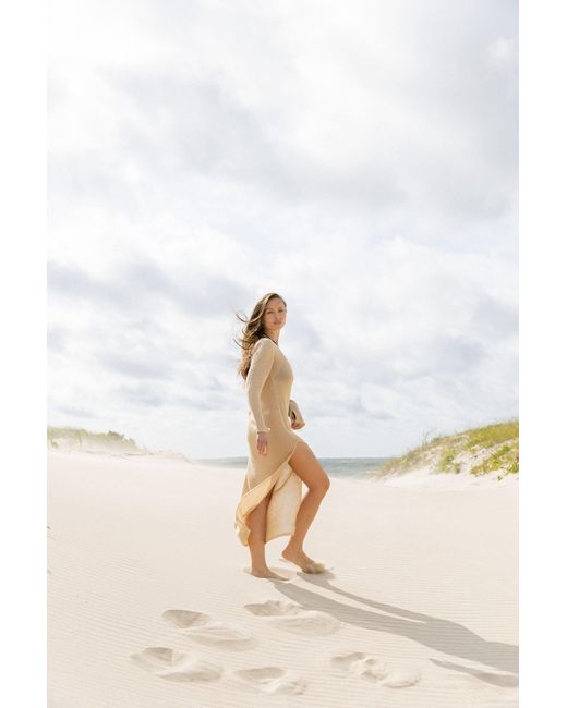 SALANIDA Natural Neutrals Mare 100% Linen Long Dress Sand