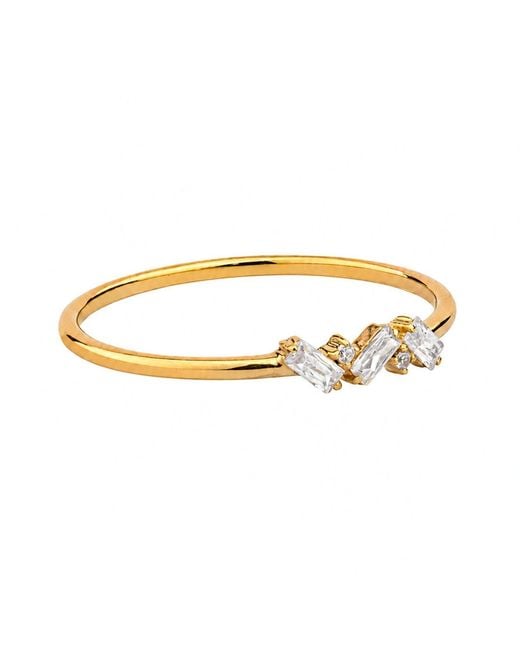 Belinda Jewelz Metallic Topaz Triple Baguette Birthstone Ring