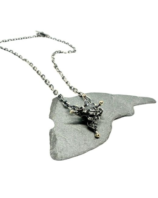 Tg-Jewellery by Tamara Gervasio Metallic Punk Skull Necklace for men