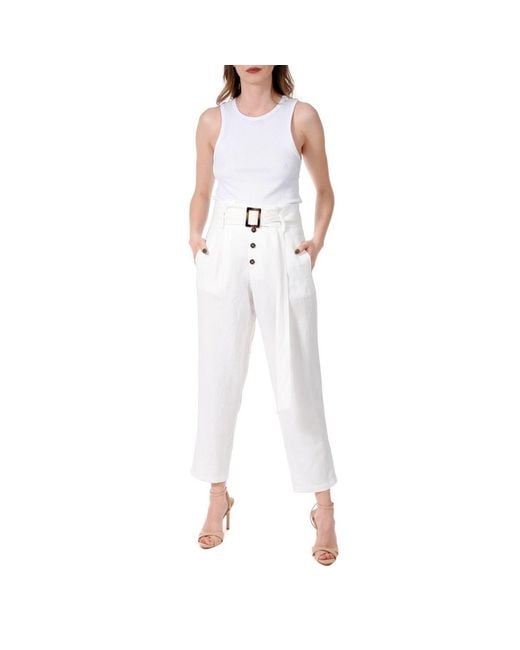 AGGI by HALEWSKI White Iga Cream Pants