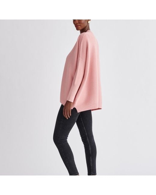 Paisie V-neck Ribbed Jumper In Pink