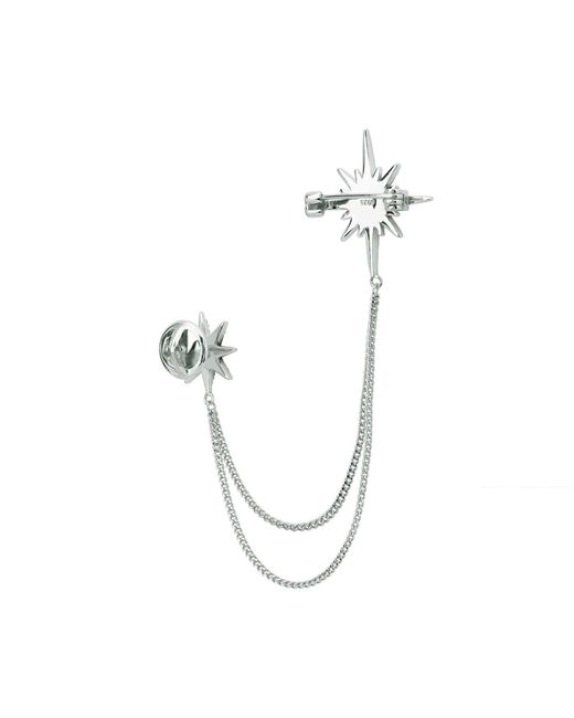 Latelita London Metallic Andromeda Starburst Brooch With Pin