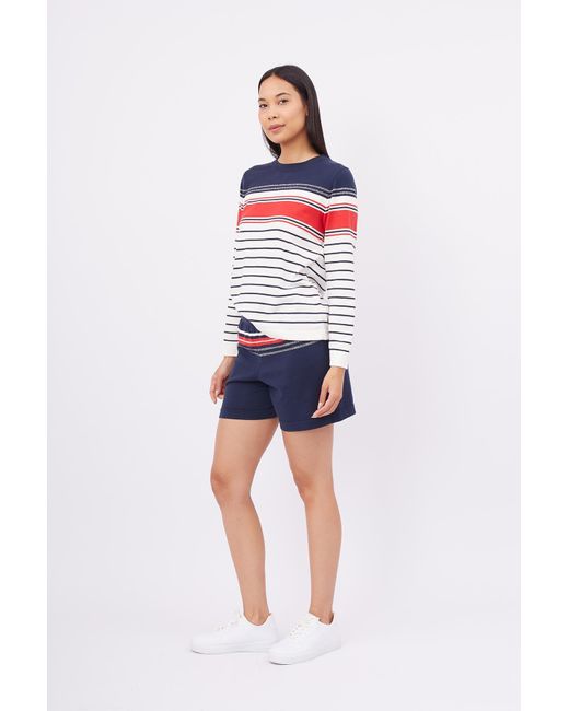 Peraluna Blue Sofia Organic Cotton Knit Shorts