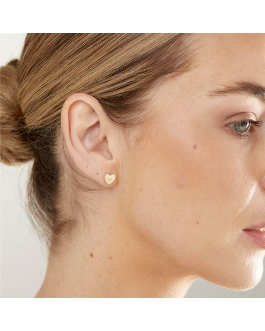 Dolcetto Designs Metallic Clementia Heart Stud Earring