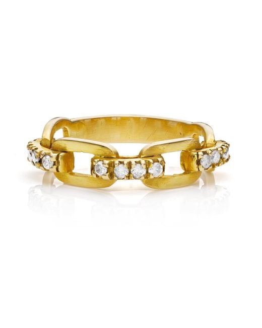 Preeti Sandhu Metallic Diamond Link Ring
