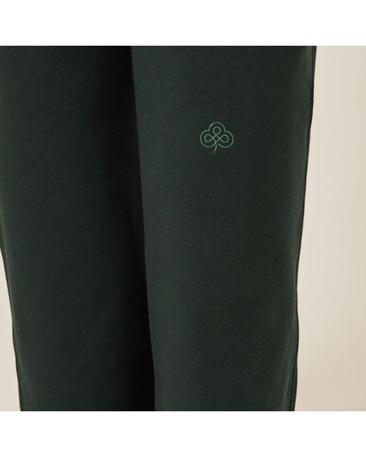 Be Athletica Green Varsity Athletica Wide-Leg Pants