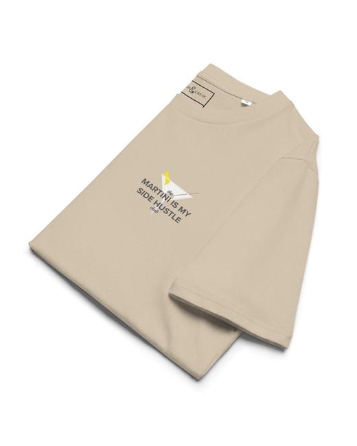 Anchor and Crew Natural Neutrals Desert Dust Martini Is My Side Hustle Club Organic Cotton T-Shirt