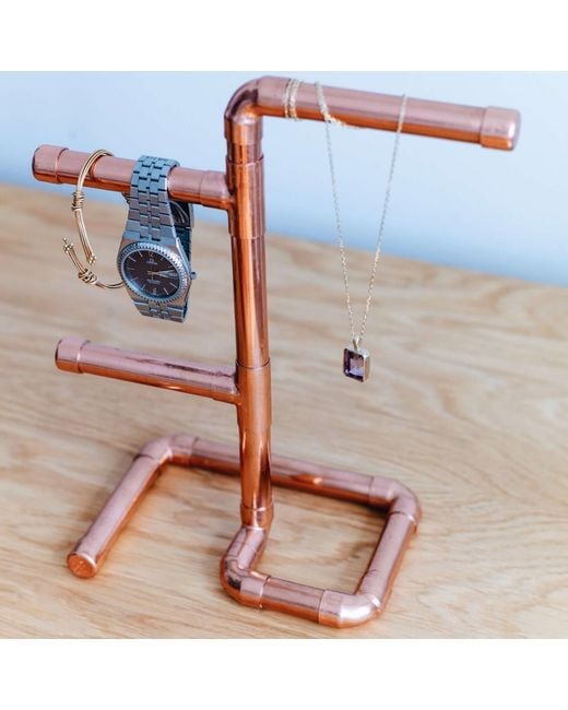 Anatoliacraft Brown Neutrals Copper Jewelry Stand Necklace & Bracelet Holder