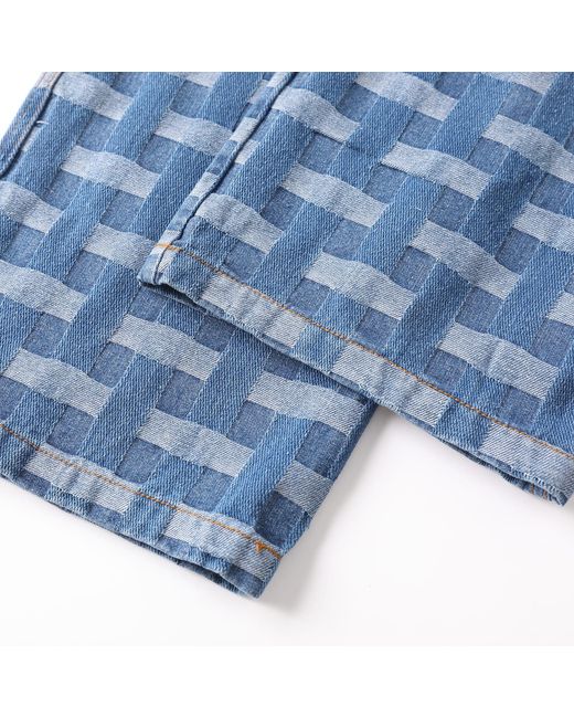 VERYRARE Blue Criss-Cross Pants for men