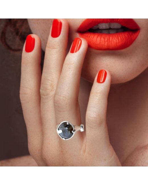 Tg-Jewellery by Tamara Gervasio White The Sculpture Ring Botswana Agate