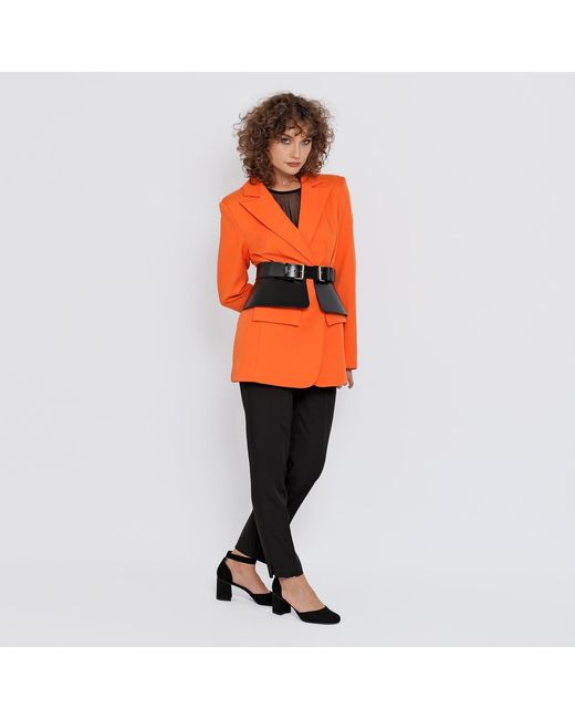 Haute Cuir Black Leather Peplum Corset Belt