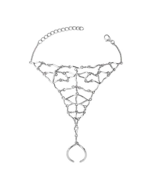 Lucy Quartermaine Metallic Solid Sterling Elements Hand Chain