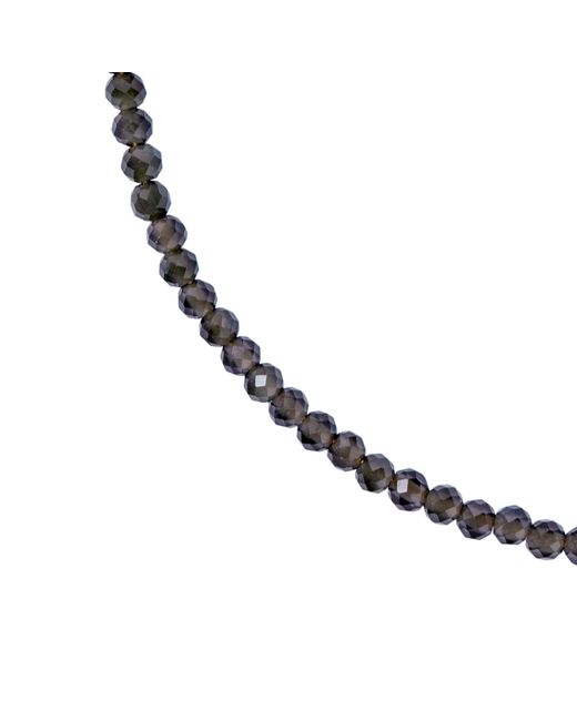 Bombyx House Metallic Tiny Charcoal Obsidian Bead Bracelet