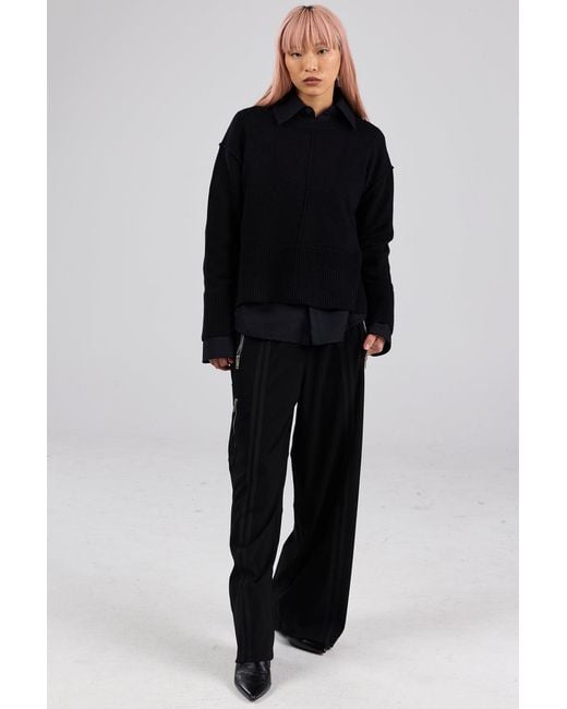 Dref Black Pluto Fitted Sweater