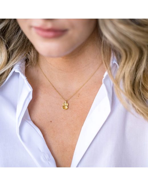 Claire Hill Designs Metallic Citrine Lichen Pendant Necklace