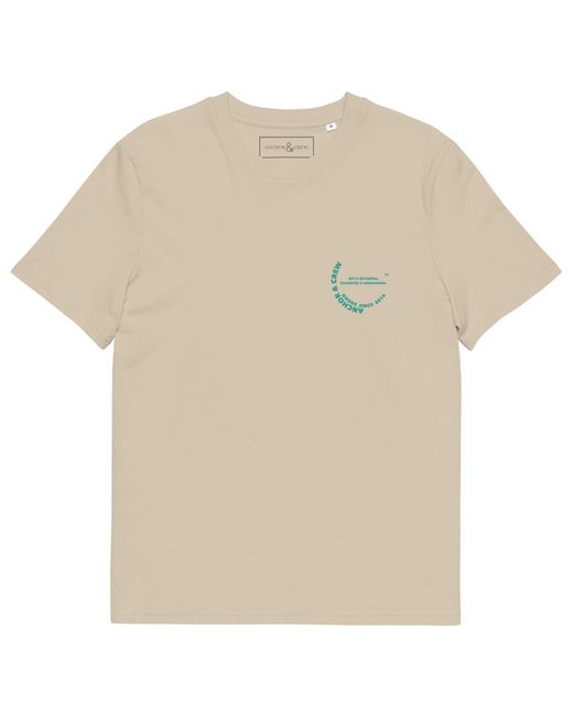Anchor and Crew Natural Neutrals Desert Dust Art & Momentum Creative Standard Organic Cotton T-Shirt for men