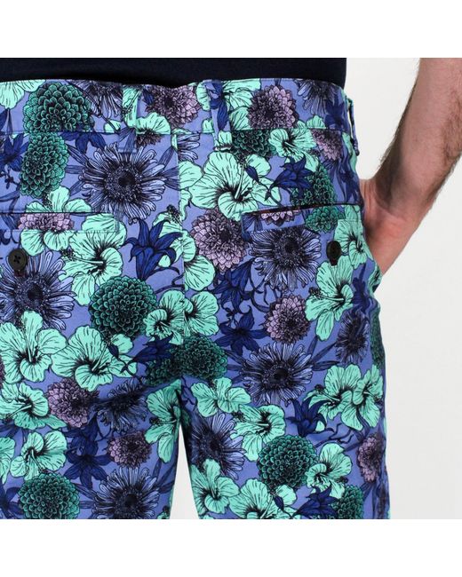 Lords of Harlech Blue Jack Lux Hibiscus Garden Pants for men