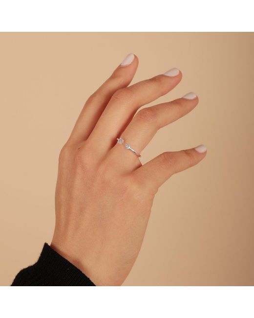 Esterah White Open Adjustable Ring