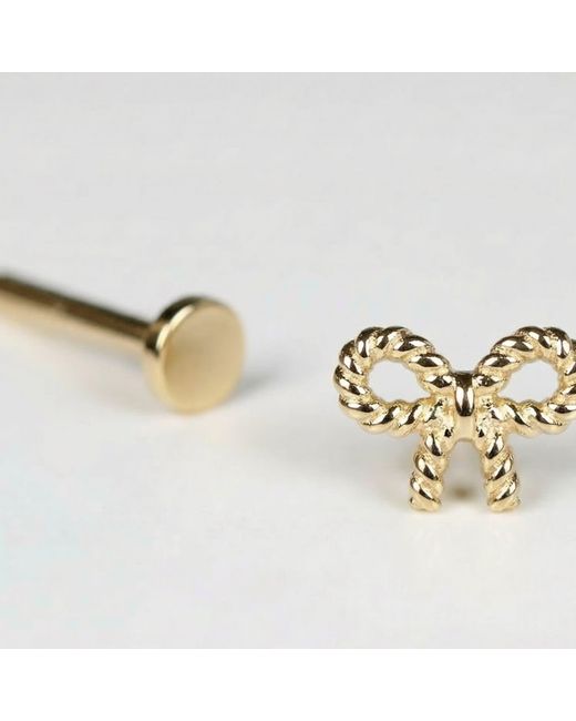 Melt'm Jewelry Metallic Dainty Bow Flat Back Earrings