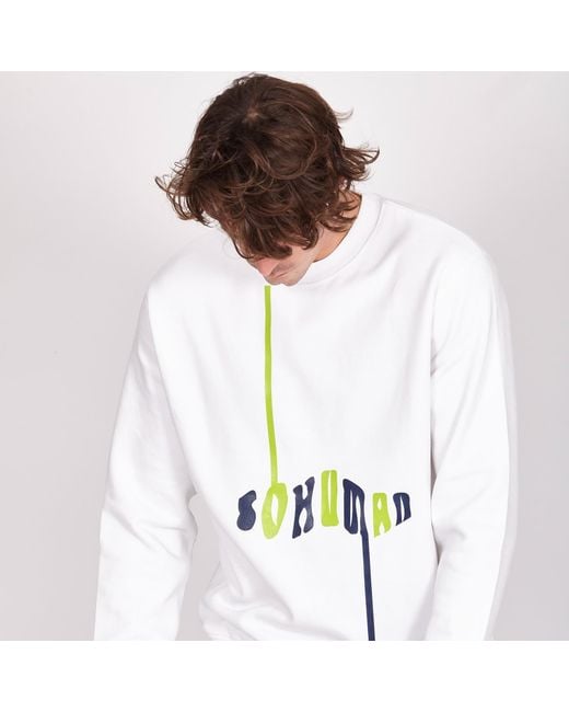 SOHUMAN White Damu Organic Cotton Sweatshirt