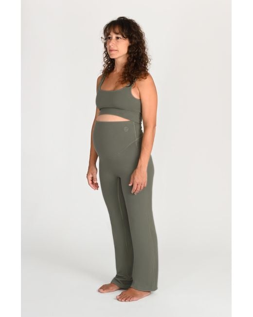The Koozy Gray Ivory Maternity Leggings