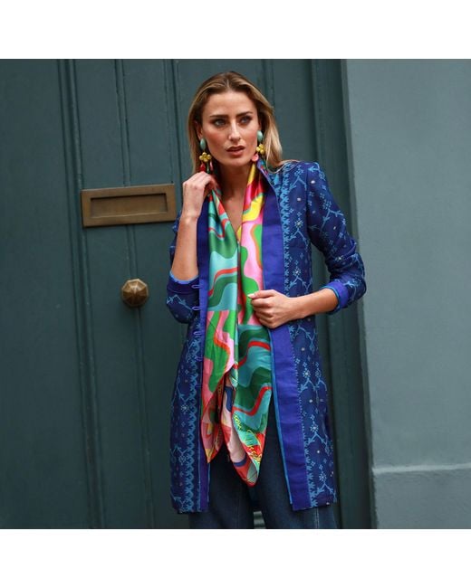 Beatrice von Tresckow Blue Midnight Star Serenade Organza Jacket