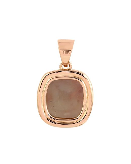Artisan Metallic Rose Gold Diamond Charm Pendant