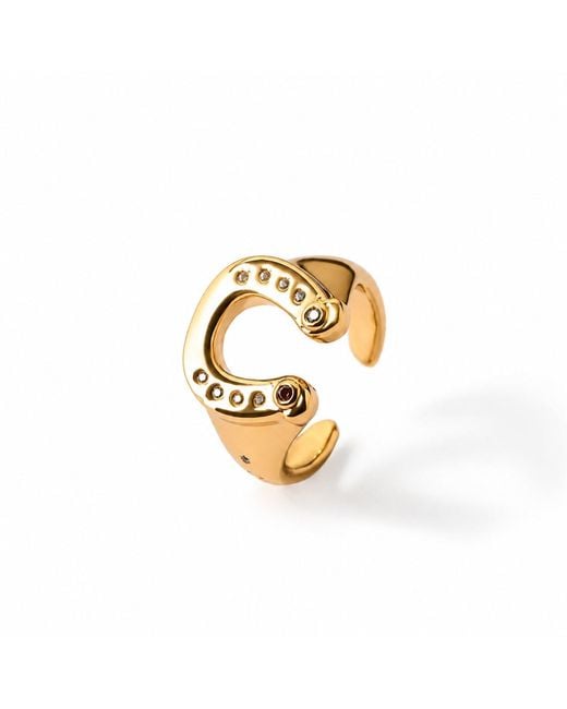 Qibai Metallic Libra Zodiac Ring –