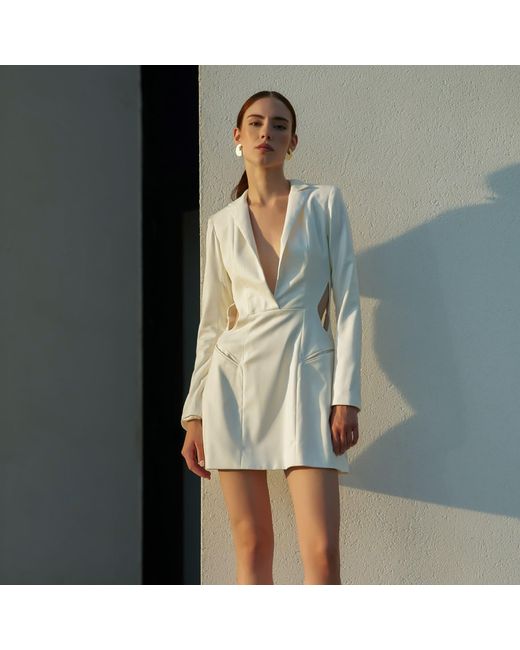 AVENUE No.29 Pink Cut-Out Blazer Dress