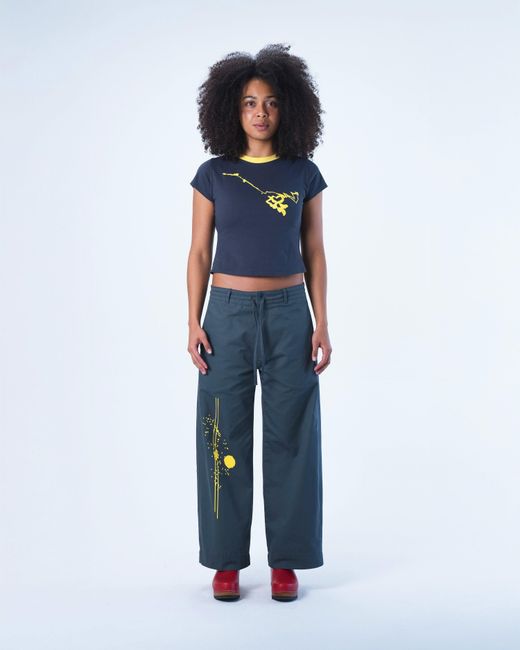 Lilia Munn Blue Organic Cotton Trouser –