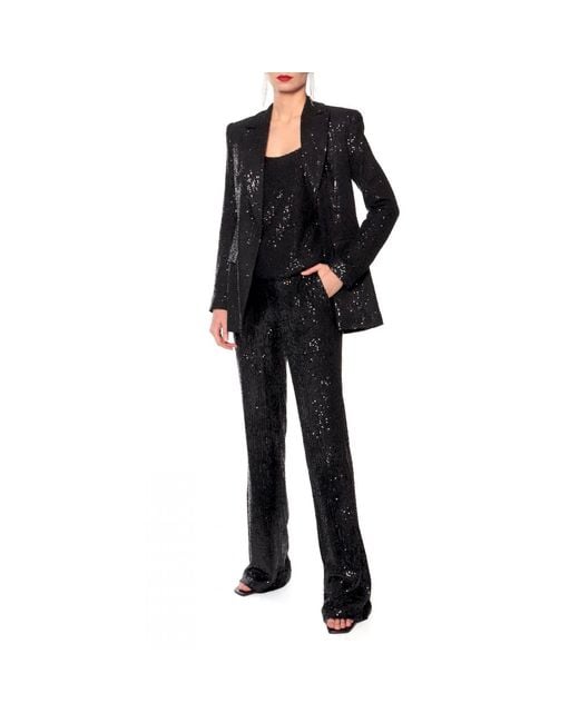 AGGI by HALEWSKI Black Luna Obsidian Sequined Blazer