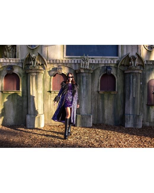 Jennafer Grace Black Penny Love Haze Faux Fur Jacket