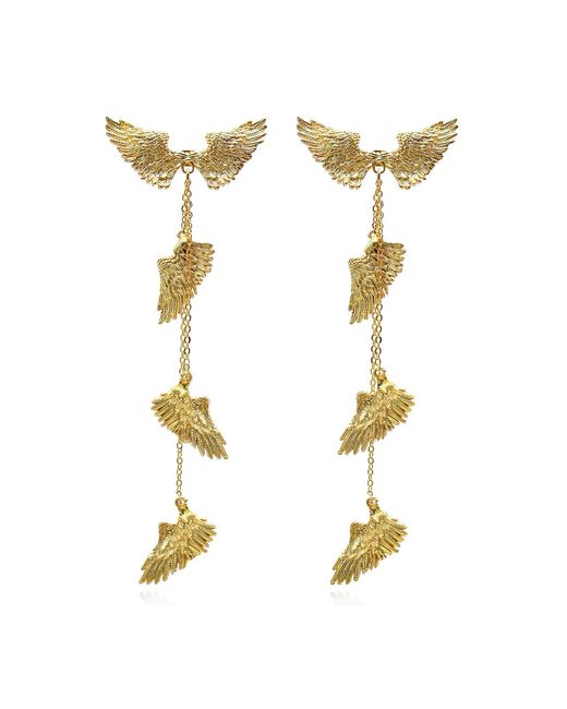Bayemeyc White Volare Dangle Earrings