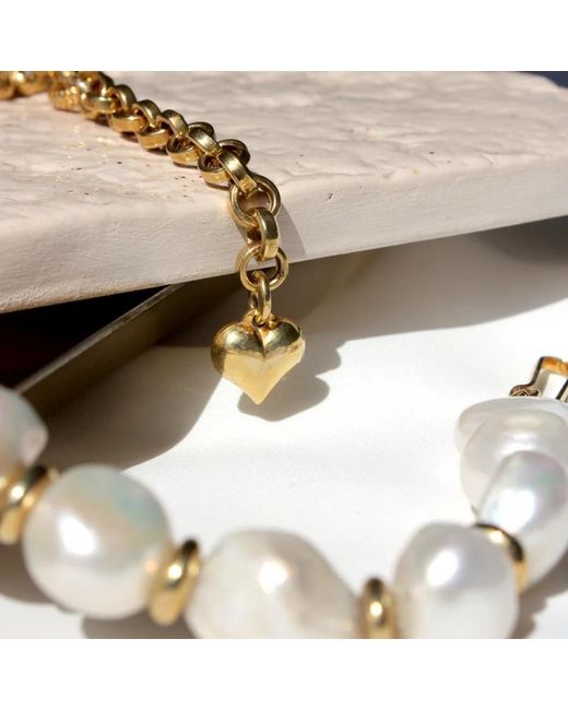 LINYA JEWELLERY Metallic Baroque Chain Necklace