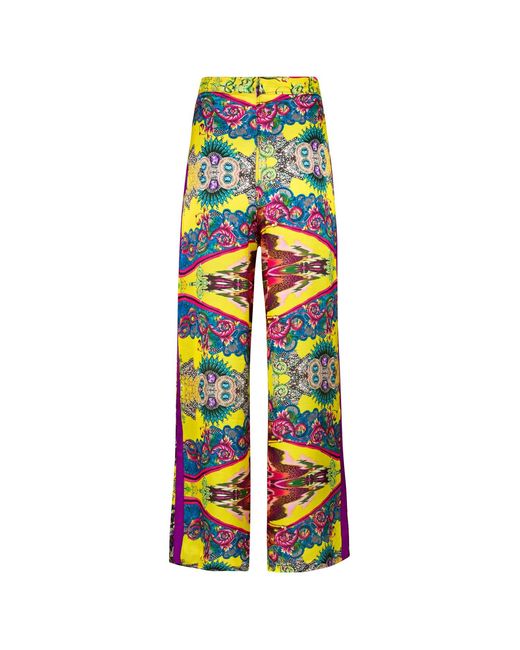 Boutique Kaotique Yellow Funky Flowy Pants