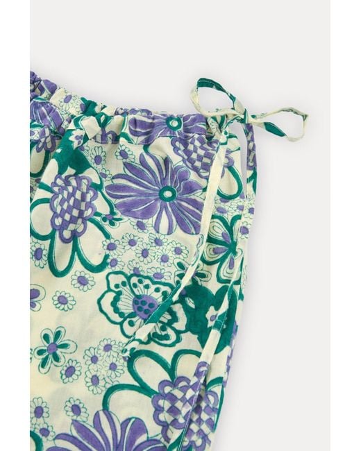 Par Y Escala Sl Blue Federica Pants Flowers