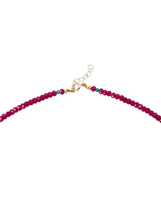 Bombyx House Red Birthstone July Ruby Bead Necklace